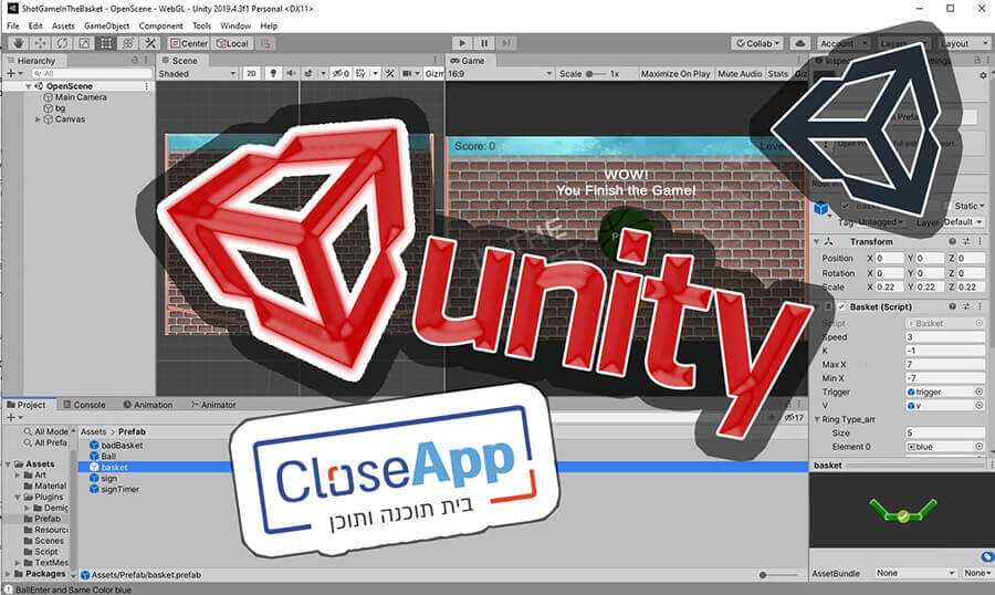 חברת CloseApp מפתחת משחקים בUnity, החברה נכנסה לאחרונה לעולם הנפלא של יוניטי, ומפתחת משחקים ואפליקציות באמצעות הפלטרפומה הנפלאה של יוניטי.