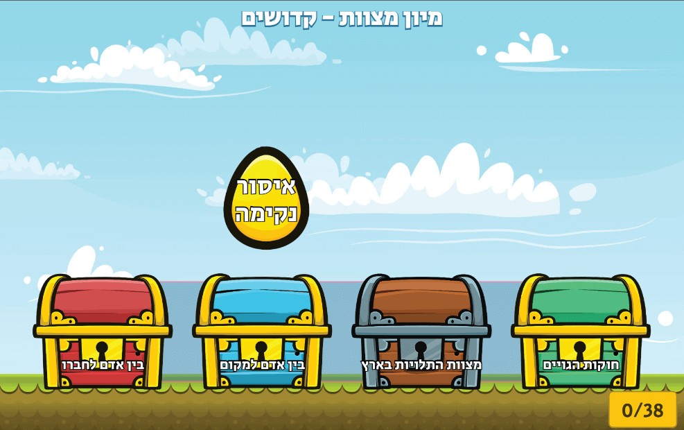 משחק מיון אוצרות מיון מצוות משחק לפרשת קדושים משחק השבת פרשה לילדים