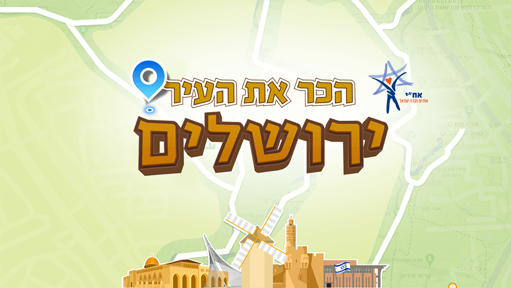 מסך הפתיחה במשחק בנושא ירושלים הכר את העיר
