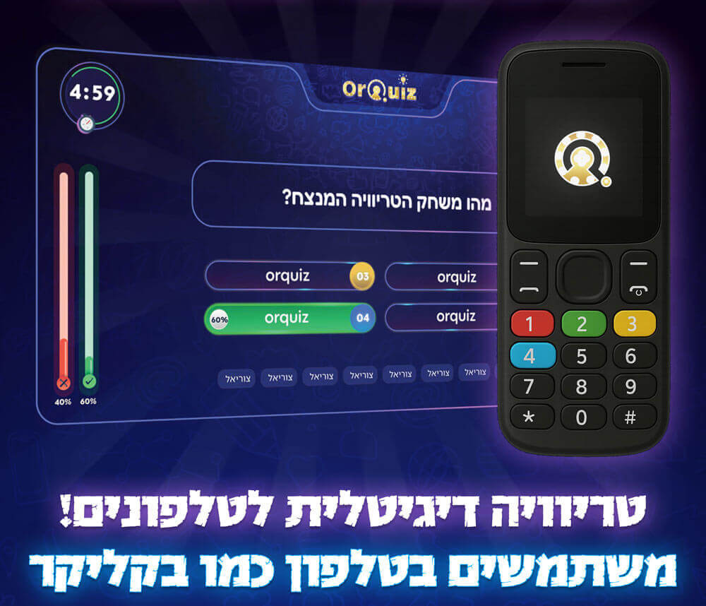 קליקרים עם טלפונים - טריוויה דיגיטלית לטלפונים
