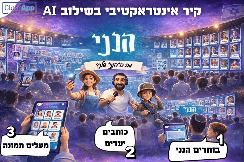 הנני - קיר אינטראקטיבי בשילוב AI