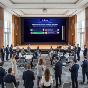 בחירת משחק orQuiz- Impact Wall למפיקי כנסים: