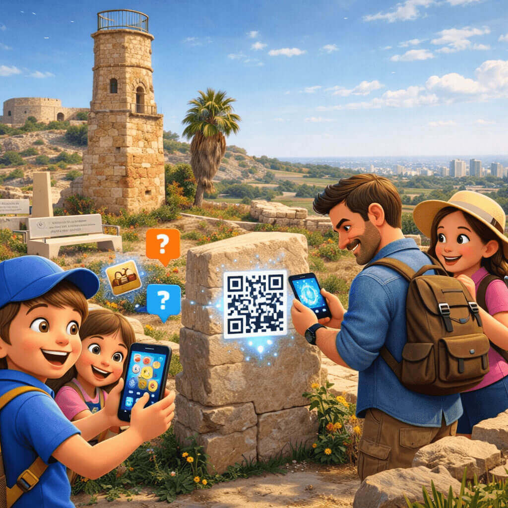משחק דיגיטלי ופיזי היסטורי באתר תל יבנה