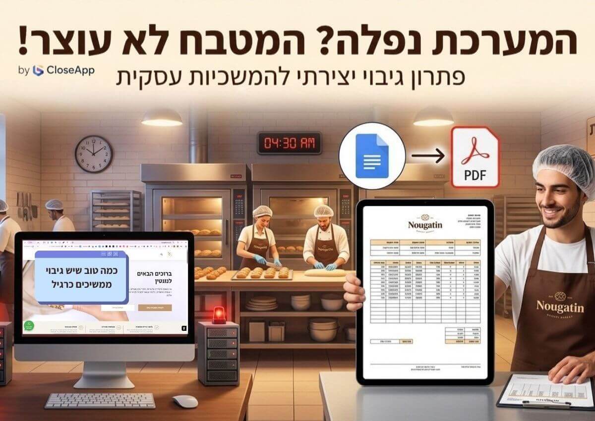חשיבה עסקית בפיתוח תוכנה בנוגטין: כמה טוב שיש גיבוי, ממשיכים כרגיל.