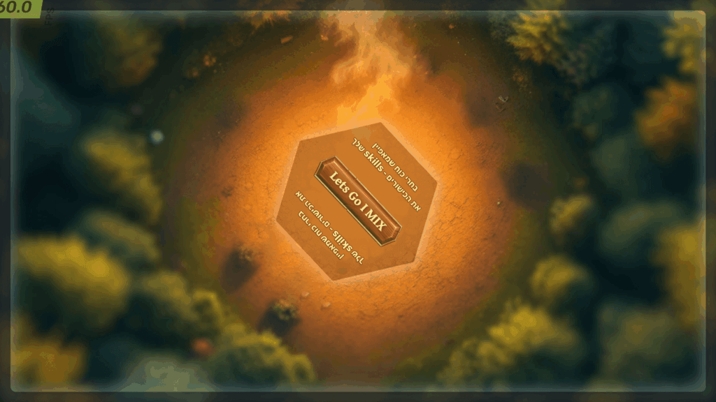 מרכז המסך מסתובב כדי שיוכלו לקרוא מה כתוב מכל כיוון